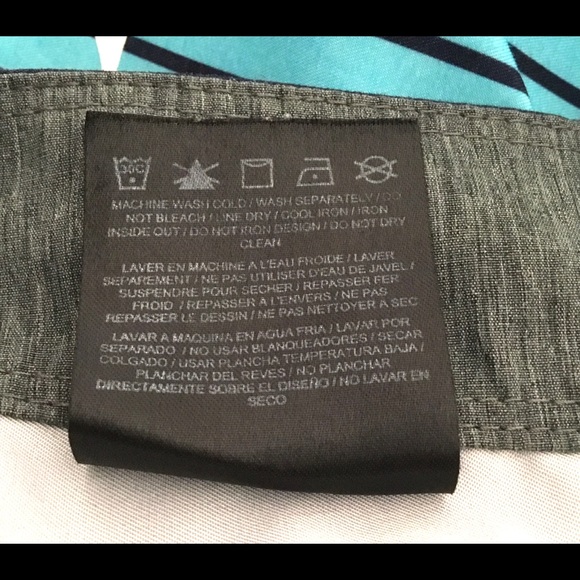 Hurley Black Ombré Blue Stripe Board Swim Shorts - Picture 8 of 10